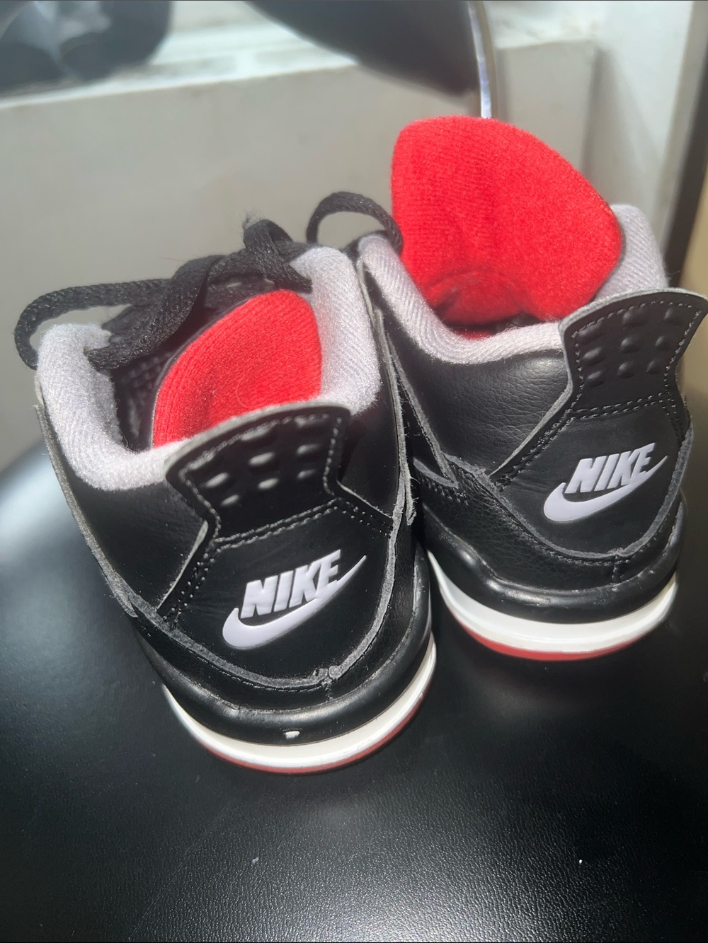 Jordan Kids Black and Red Retro-Style Sneakers - Picture 3 of 5